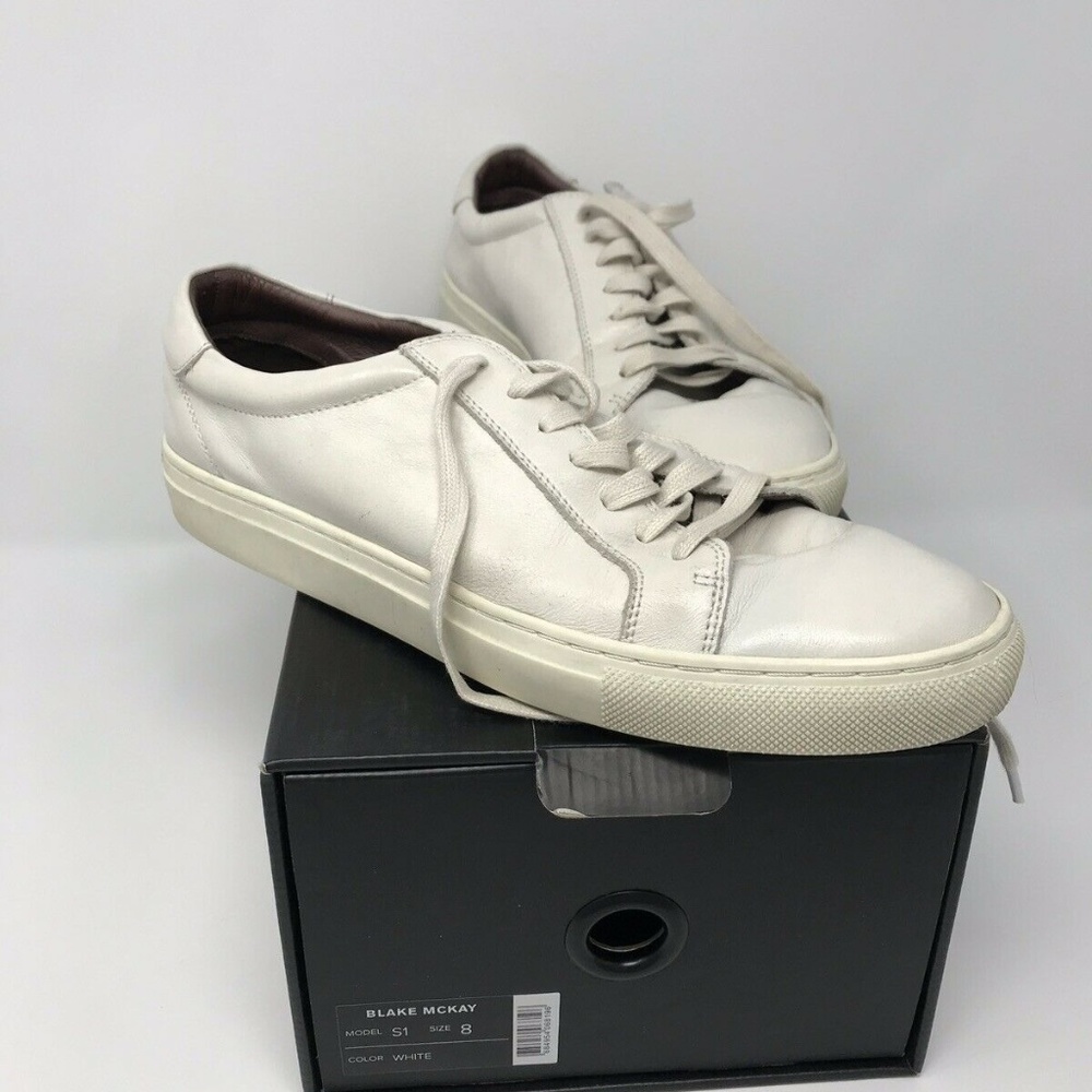 Blake McKay S1 White Leather Sneakers US Men's Siz